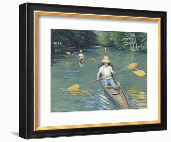 Skiffs, 1877-Gustave Caillebotte-Framed Giclee Print