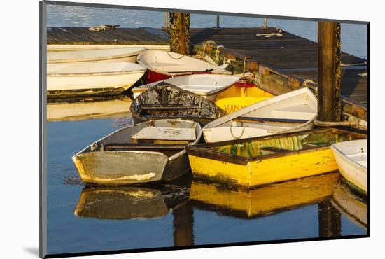 Skiffs at the Dock in Pamet Harbor in Truro, Massachusetts. Cape Cod-Jerry and Marcy Monkman-Mounted Photographic Print