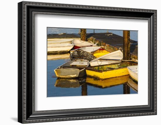 Skiffs at the Dock in Pamet Harbor in Truro, Massachusetts. Cape Cod-Jerry and Marcy Monkman-Framed Photographic Print