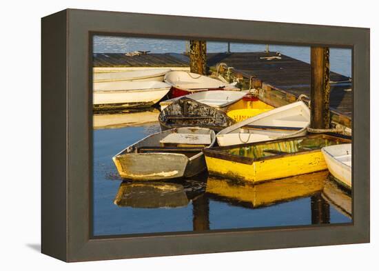 Skiffs at the Dock in Pamet Harbor in Truro, Massachusetts. Cape Cod-Jerry and Marcy Monkman-Framed Premier Image Canvas