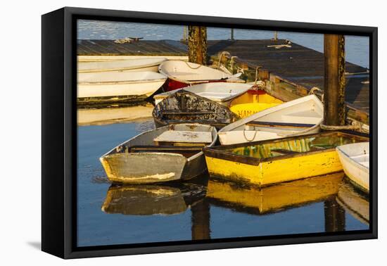 Skiffs at the Dock in Pamet Harbor in Truro, Massachusetts. Cape Cod-Jerry and Marcy Monkman-Framed Premier Image Canvas