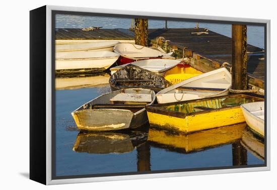 Skiffs at the Dock in Pamet Harbor in Truro, Massachusetts. Cape Cod-Jerry and Marcy Monkman-Framed Premier Image Canvas