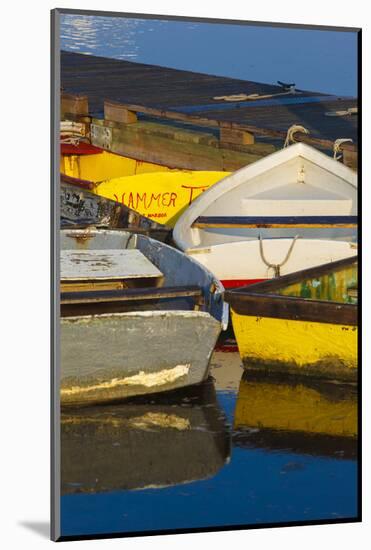Skiffs at the Dock in Pamet Harbor in Truro, Massachusetts. Cape Cod-Jerry and Marcy Monkman-Mounted Photographic Print