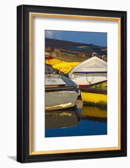 Skiffs at the Dock in Pamet Harbor in Truro, Massachusetts. Cape Cod-Jerry and Marcy Monkman-Framed Photographic Print