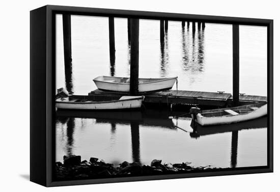 Skiffs in Rye Harbor, New Hampshire-Jerry & Marcy Monkman-Framed Premier Image Canvas