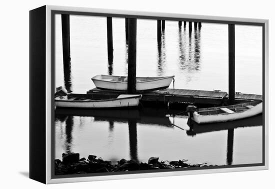 Skiffs in Rye Harbor, New Hampshire-Jerry & Marcy Monkman-Framed Premier Image Canvas