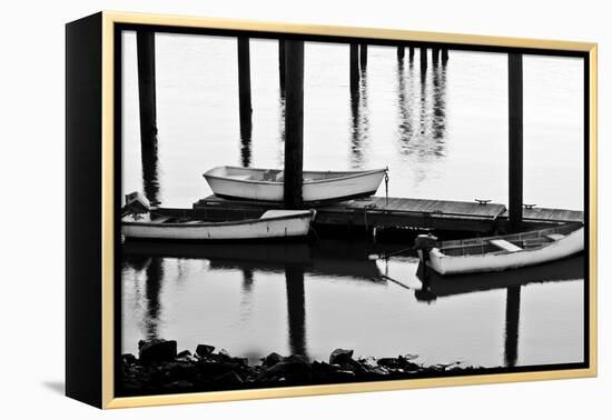 Skiffs in Rye Harbor, New Hampshire-Jerry & Marcy Monkman-Framed Premier Image Canvas