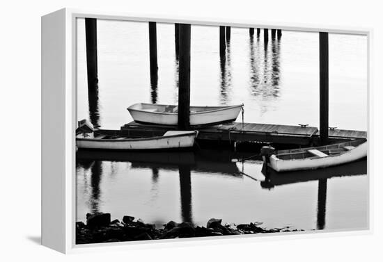 Skiffs in Rye Harbor, New Hampshire-Jerry & Marcy Monkman-Framed Premier Image Canvas