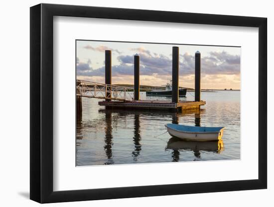 Skiffs Next to the Commercial Fishing Pier in Chatham, Massachusetts. Cape Cod-Jerry and Marcy Monkman-Framed Photographic Print