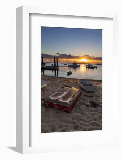 Skiffs Next to the Commercial Fishing Pier in Chatham, Massachusetts. Cape Cod-Jerry and Marcy Monkman-Framed Photographic Print