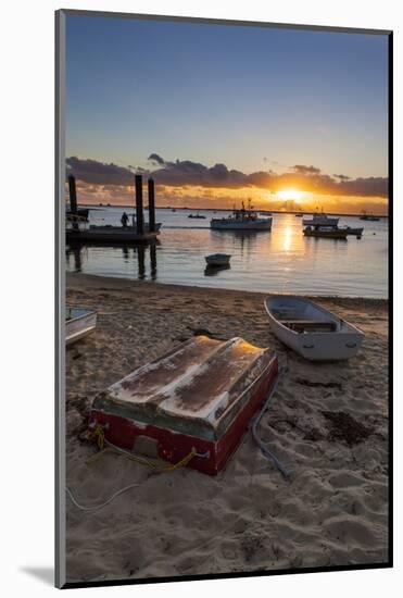 Skiffs Next to the Commercial Fishing Pier in Chatham, Massachusetts. Cape Cod-Jerry and Marcy Monkman-Mounted Photographic Print