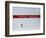 Skiier Arrives at the Finish Line-Paul Sutton-Framed Photographic Print