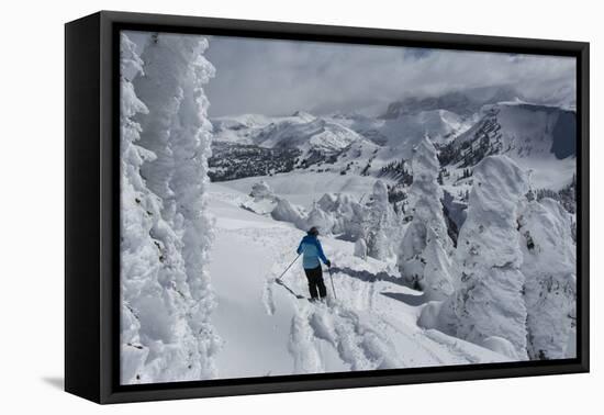 Skiing Amongst Ghost Trees Grand Targhee Ski Resort, Wyoming (MR)-Howie Garber-Framed Premier Image Canvas