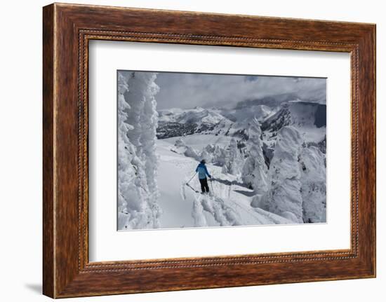 Skiing Amongst Ghost Trees Grand Targhee Ski Resort, Wyoming (MR)-Howie Garber-Framed Photographic Print