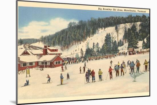 Skiing at Big Bromley, Manchester, Vermont-null-Mounted Premium Giclee Print