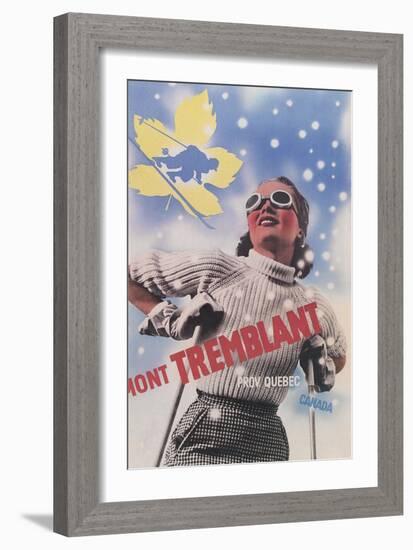 Skiing at Mont Tremblant, Quebec-null-Framed Art Print