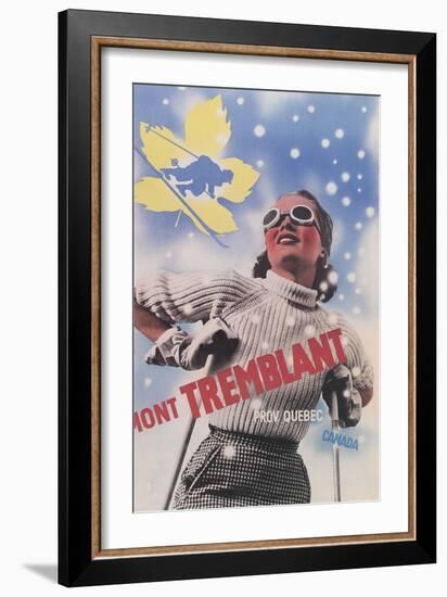 Skiing at Mont Tremblant, Quebec-null-Framed Art Print