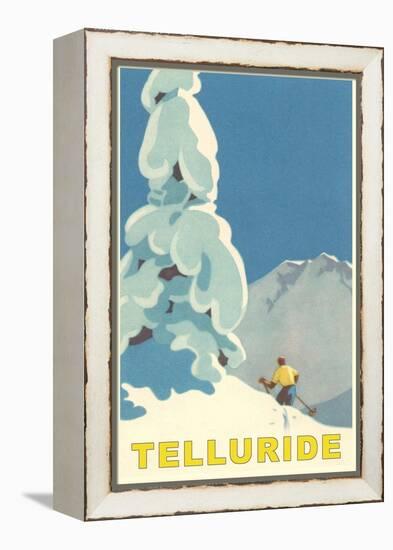 Skiing at Telluride, Colorado-null-Framed Stretched Canvas