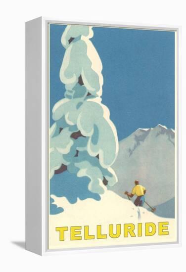 Skiing at Telluride, Colorado-null-Framed Stretched Canvas