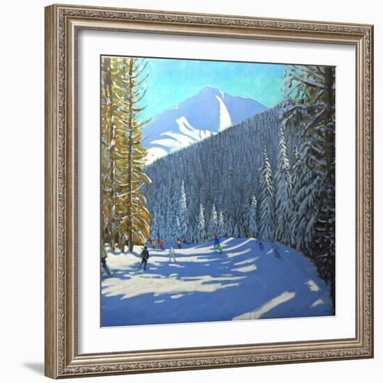 Skiing, Beauregard La Clusaz, 2012-Andrew Macara-Framed Giclee Print