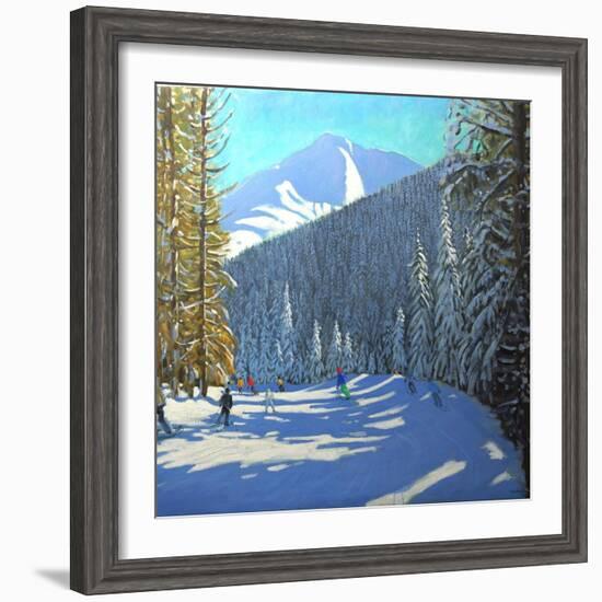 Skiing, Beauregard La Clusaz, 2012-Andrew Macara-Framed Giclee Print