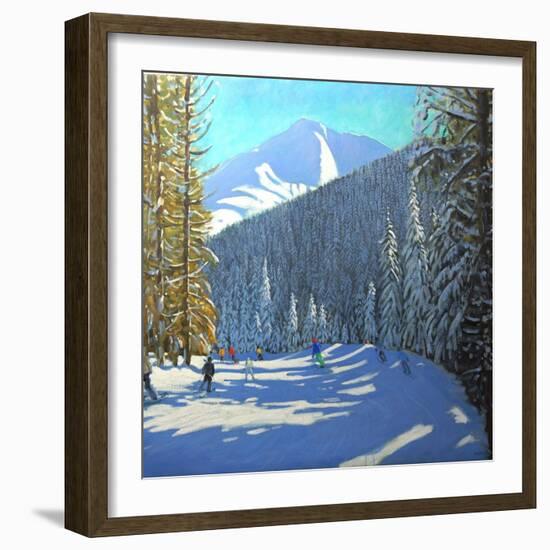 Skiing, Beauregard La Clusaz, 2012-Andrew Macara-Framed Giclee Print