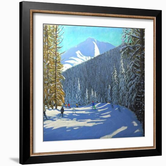 Skiing, Beauregard La Clusaz, 2012-Andrew Macara-Framed Giclee Print