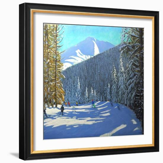 Skiing, Beauregard La Clusaz, 2012-Andrew Macara-Framed Giclee Print