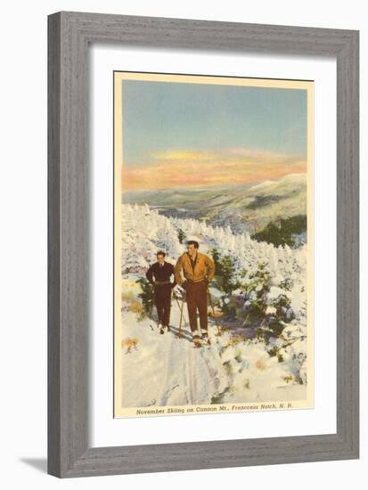 Skiing, Cannon Mountain, New Hampshire-null-Framed Art Print