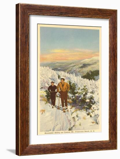 Skiing, Cannon Mountain, New Hampshire-null-Framed Art Print