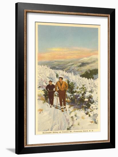 Skiing, Cannon Mountain, New Hampshire-null-Framed Art Print