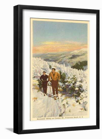 Skiing, Cannon Mountain, New Hampshire-null-Framed Art Print