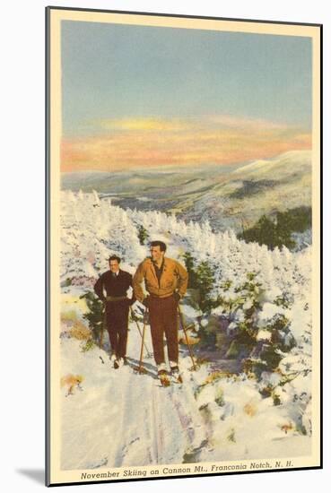 Skiing, Cannon Mountain, New Hampshire-null-Mounted Art Print