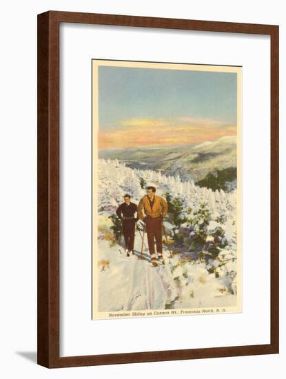 Skiing, Cannon Mountain, New Hampshire-null-Framed Art Print