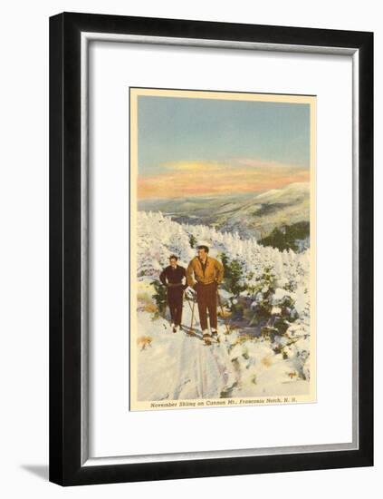 Skiing, Cannon Mountain, New Hampshire-null-Framed Art Print