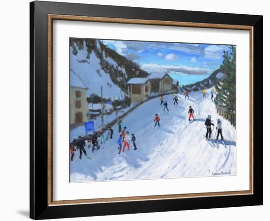 Skiing Down to Selva Val Gardena, 2016-Andrew Macara-Framed Giclee Print