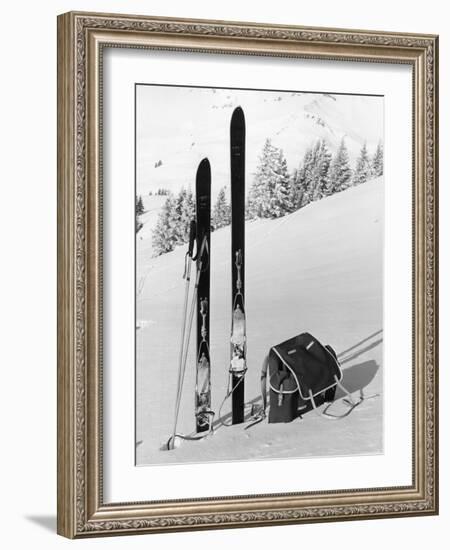 Skiing Equipment-null-Framed Photographic Print