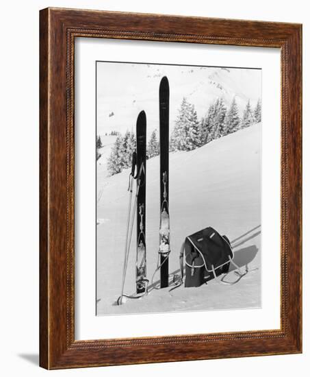 Skiing Equipment-null-Framed Photographic Print
