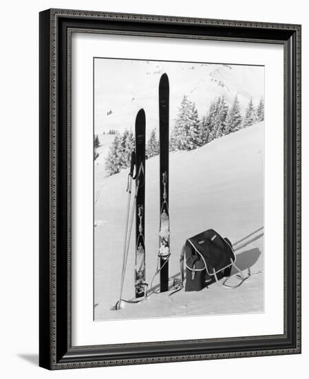 Skiing Equipment-null-Framed Photographic Print