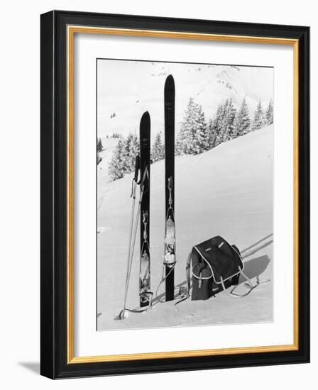 Skiing Equipment-null-Framed Photographic Print