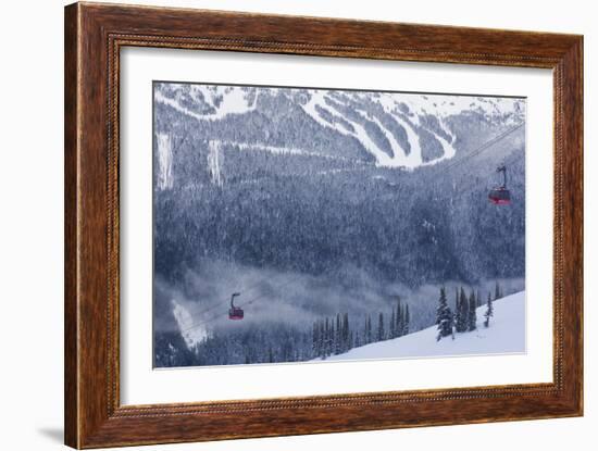 Skiing Gondola, Whistler to Blackcomb, British Columbia, Canada-Walter Bibikow-Framed Photographic Print