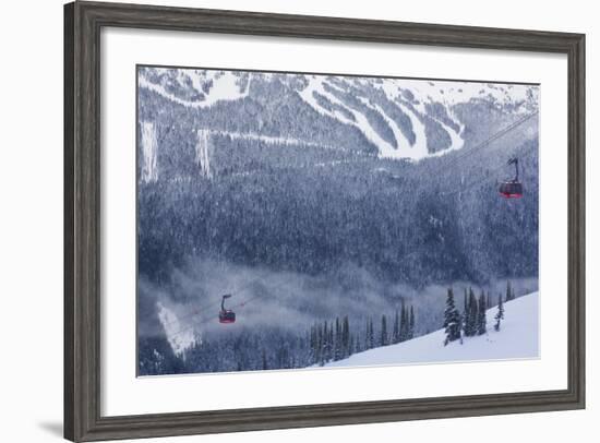 Skiing Gondola, Whistler to Blackcomb, British Columbia, Canada-Walter Bibikow-Framed Photographic Print