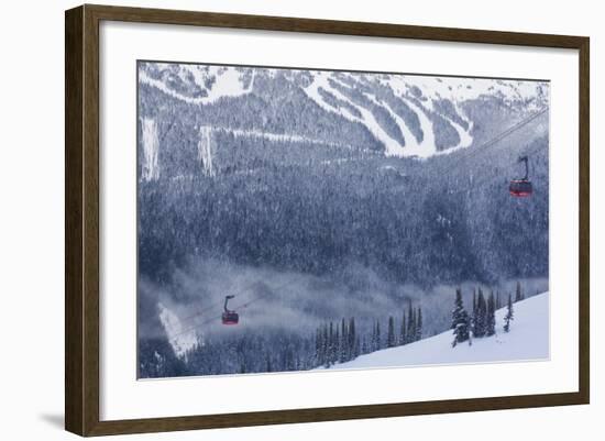 Skiing Gondola, Whistler to Blackcomb, British Columbia, Canada-Walter Bibikow-Framed Photographic Print