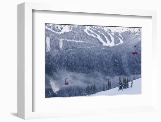 Skiing Gondola, Whistler to Blackcomb, British Columbia, Canada-Walter Bibikow-Framed Photographic Print