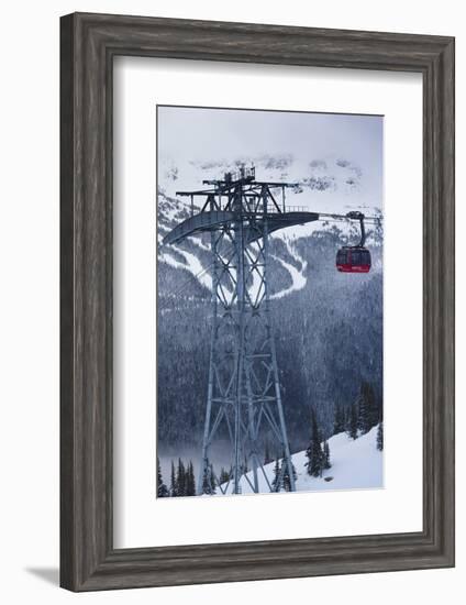 Skiing Gondola, Whistler to Blackcomb, British Columbia, Canada-Walter Bibikow-Framed Photographic Print