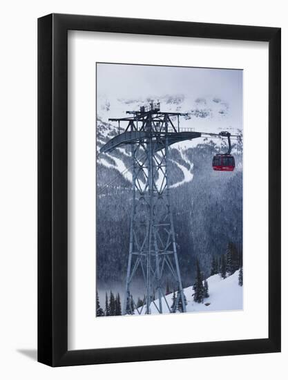 Skiing Gondola, Whistler to Blackcomb, British Columbia, Canada-Walter Bibikow-Framed Photographic Print