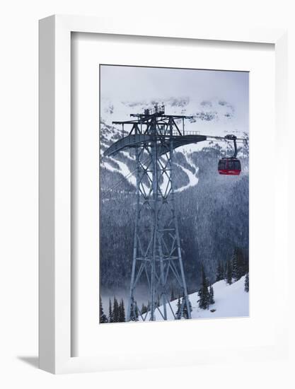 Skiing Gondola, Whistler to Blackcomb, British Columbia, Canada-Walter Bibikow-Framed Photographic Print