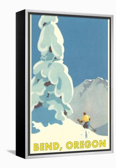 Skiing in Bend, Oregon-null-Framed Stretched Canvas