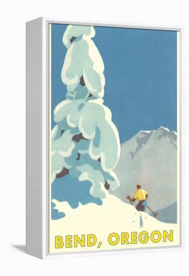 Skiing in Bend, Oregon-null-Framed Stretched Canvas