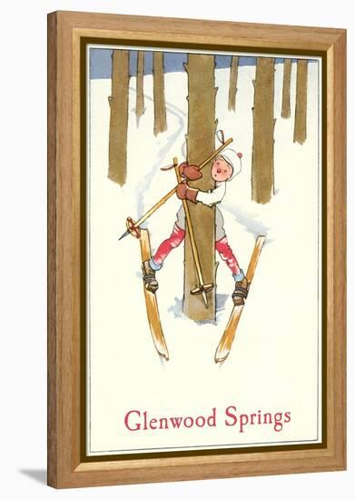 Skiing in Glenwood Springs-null-Framed Stretched Canvas